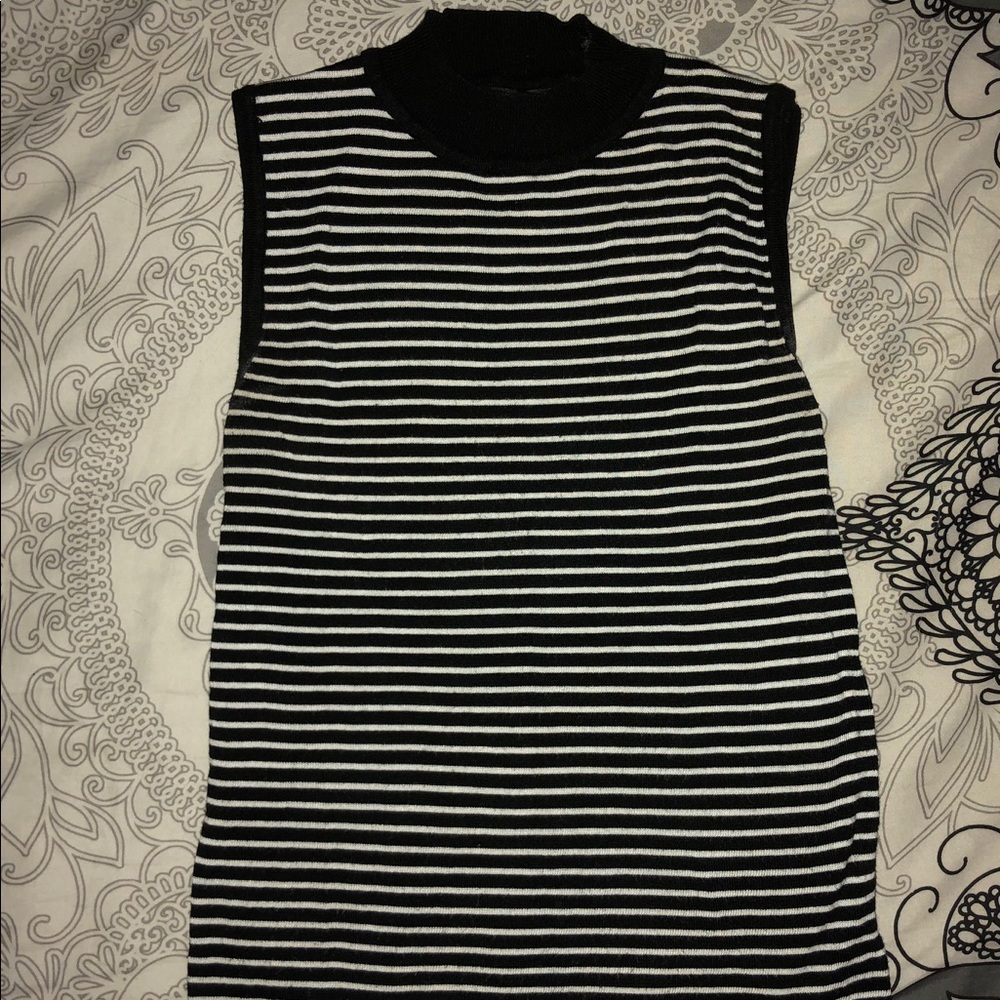 Sleeveless/turtleneck top